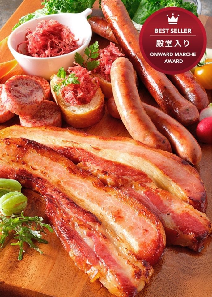 オンワードマルシェ「〈山形牛100％〉幻のコンビーフ＆コンビーフソーセージ入り極上セット」