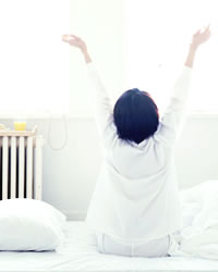 朝すっきり起きたイメージ