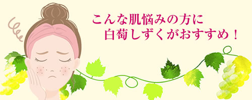 こんなお悩みにの方に白萄しずく「ナノ保湿美容水」におすすめ