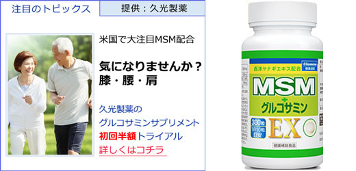 久光製薬「MSM＋グルコサミン」商品写真