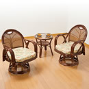 籐リビングデラックス3点セット