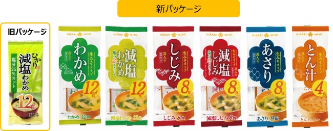 ひかり味噌の『具材練り込みタイプの即席生みそ汁』パッケージリニューアル！