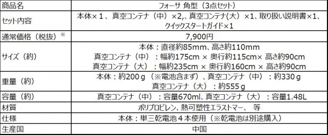 ショップジャパン 真空保存容器「フォーサ」