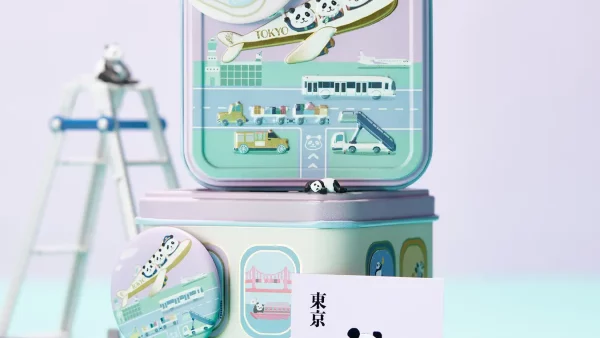 【羽田空港お土産】羽田空港限定「パンダ飛行機缶」缶の中までもパンダだらけ。