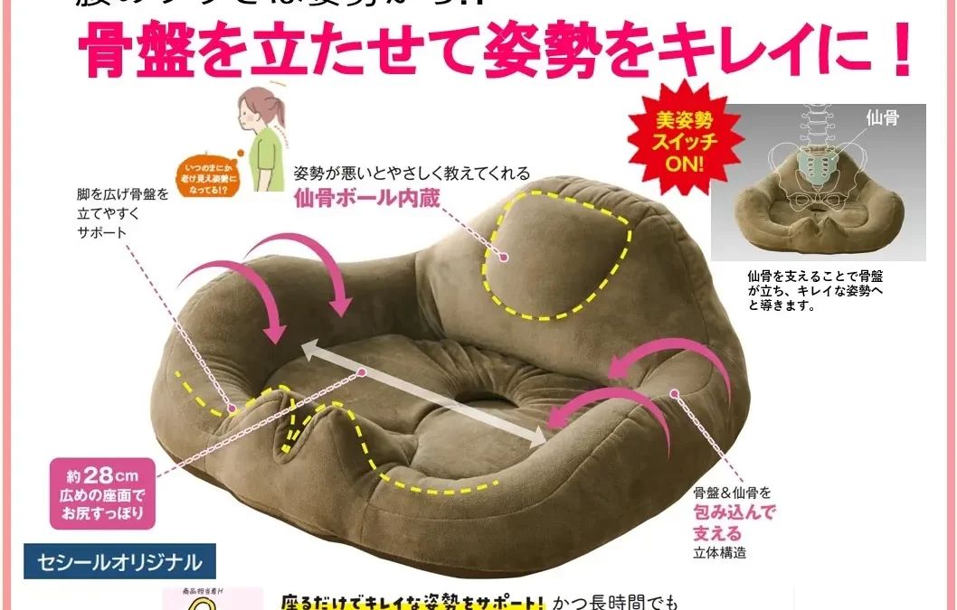 セシール『美姿勢スイッチ骨盤クッション』