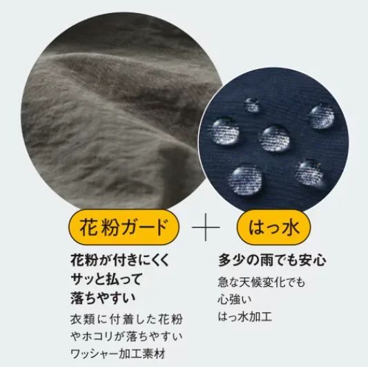 セシール「スタンドカラーナイロンアウター」